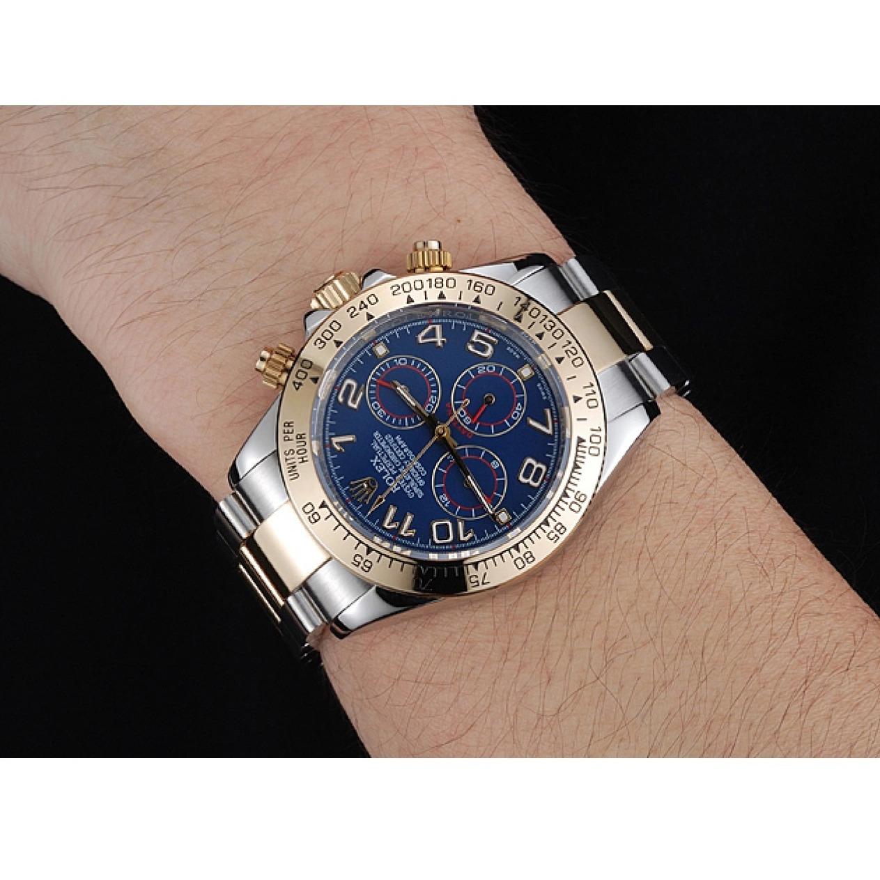 AAA Replica Watches Steel Tone Cosmograph Rolex 1454246 Blue Stainless Dial Bracelet Two Daytona 0710